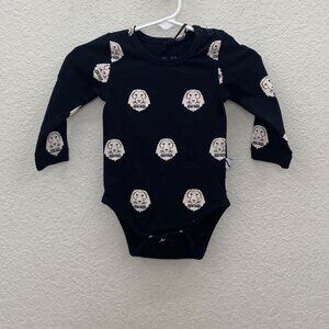 Carlijnq Lions Head Black Organic Cotton Bodysuit Infant Baby size 3-6 Month NEW